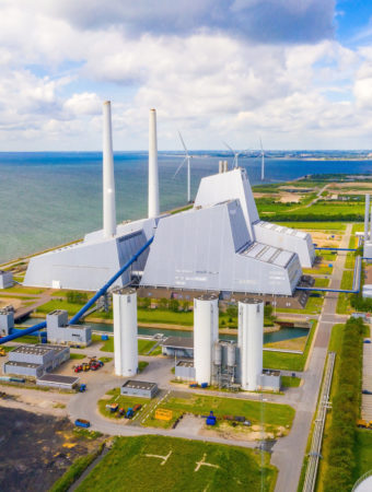 Aerial view of the Power station. One of the most beautiful and
